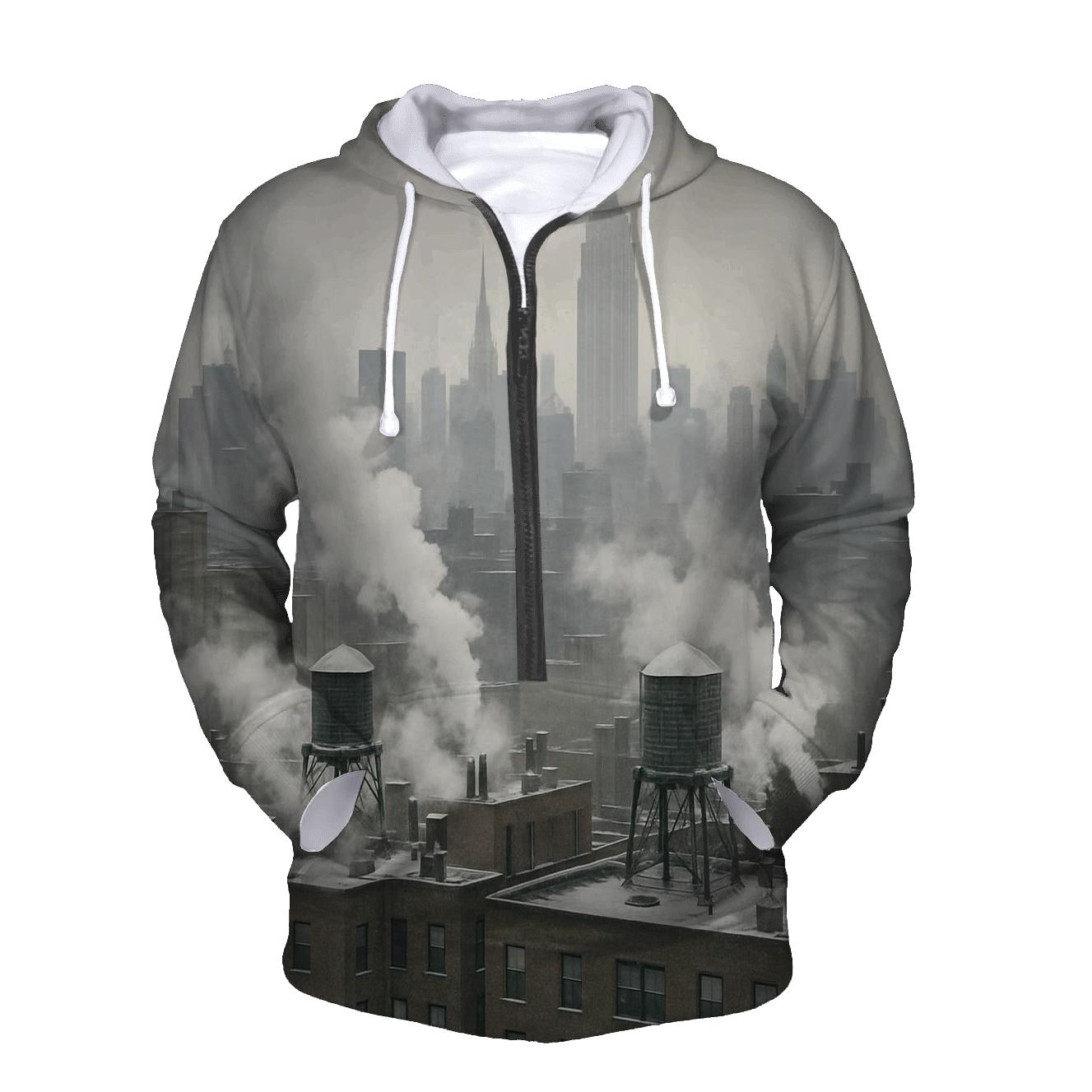 Winter Smoke Over Midtown Rooftops hoodie styles