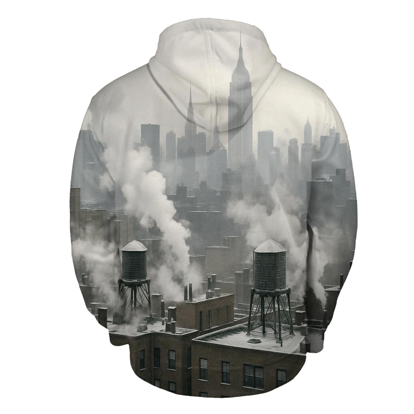 Winter Smoke Over Midtown Rooftops hoodie styles