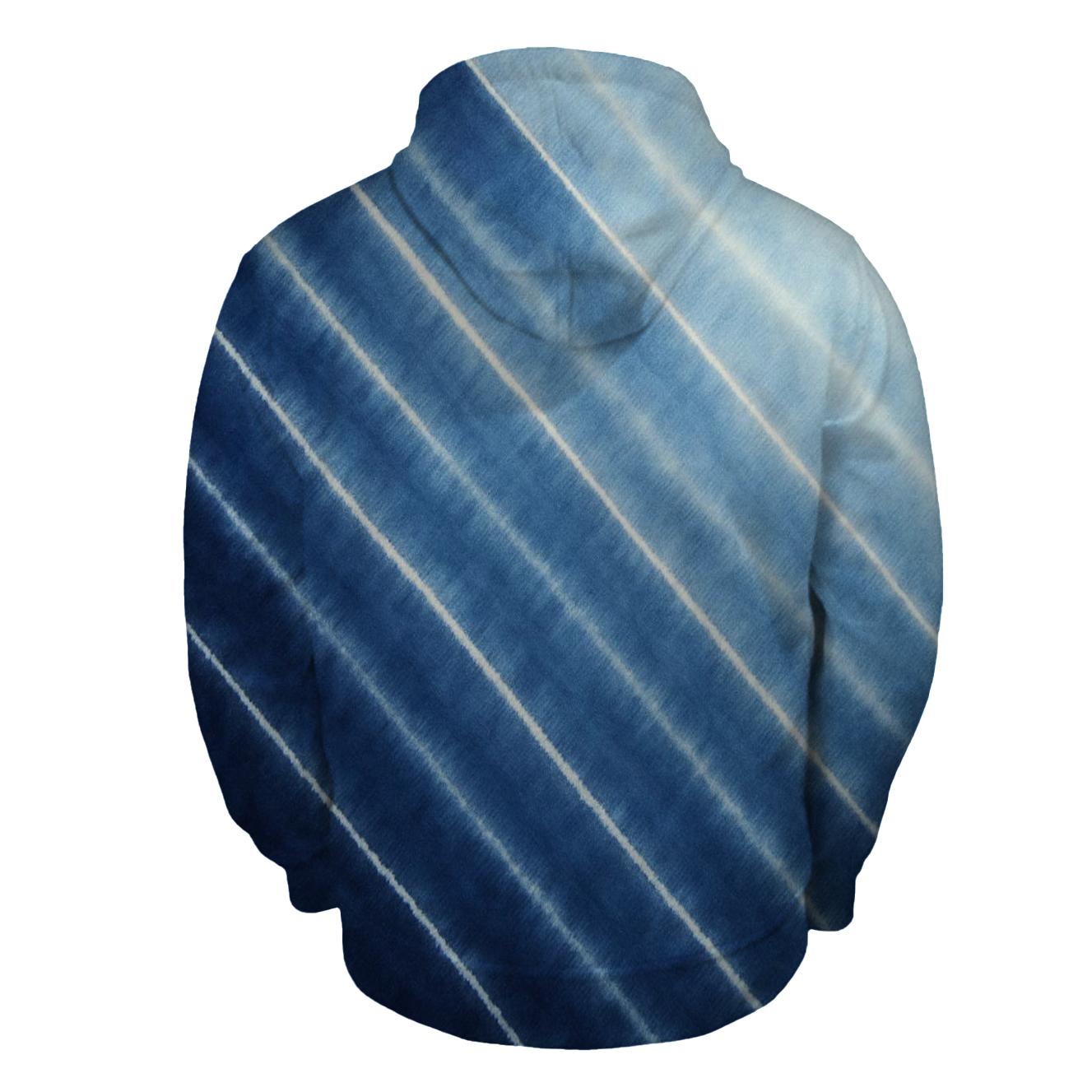 Indigo Arashi Tide Flow zip-up hoodies