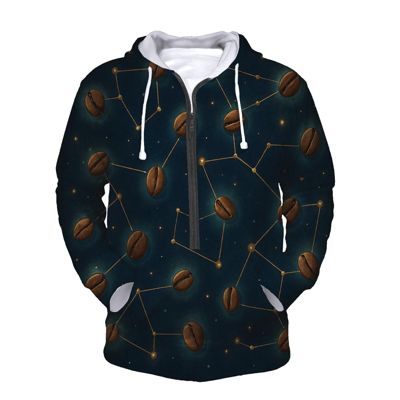 Bean Constellation Map embroidered hoodies