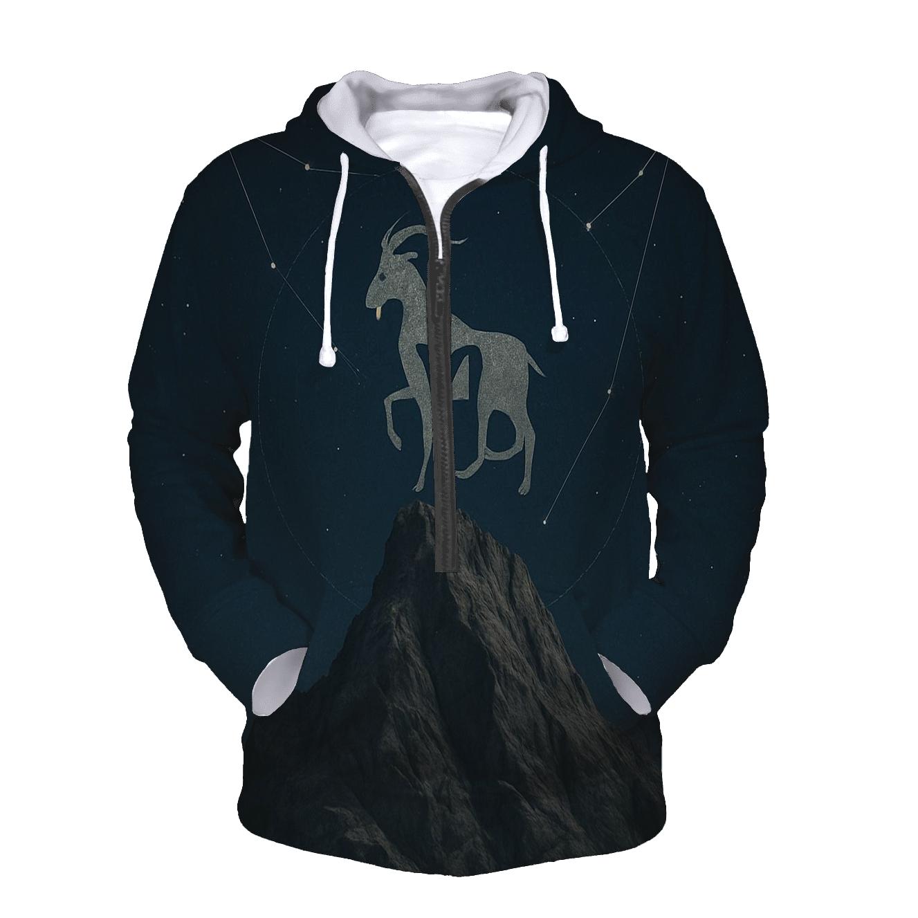 Capricorn Mountain Star Compass hoodies fashion