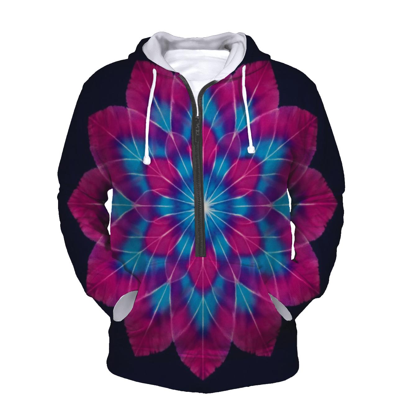 Magenta Cyan Mandala Galaxy hoodie designs