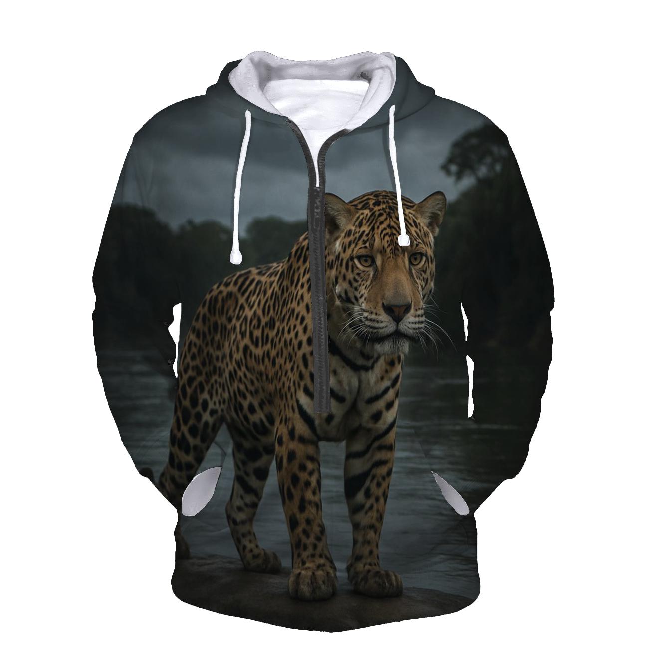 River Stone Watch Jaguar embroidered hoodies