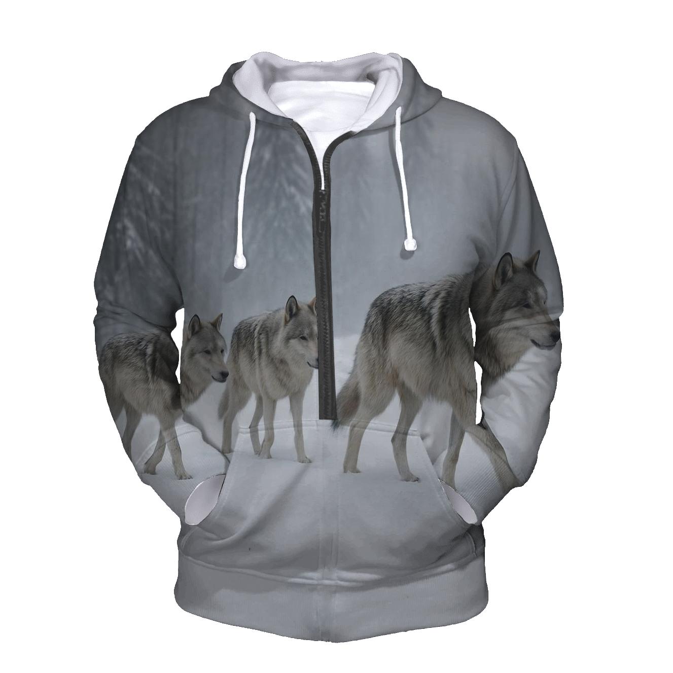 Pack Ascent Gray Wolves Snow Slope custom hoodies