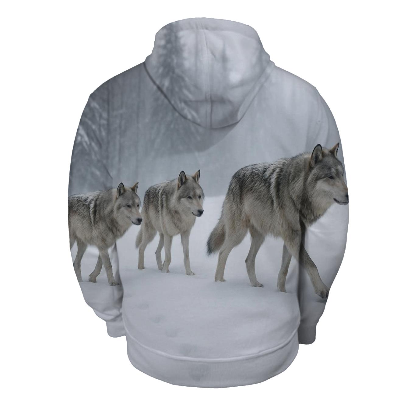 Pack Ascent Gray Wolves Snow Slope custom hoodies