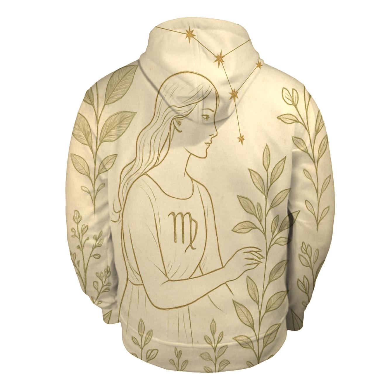 Virgo Celestial Herbarium Chart heavyweight hoodies