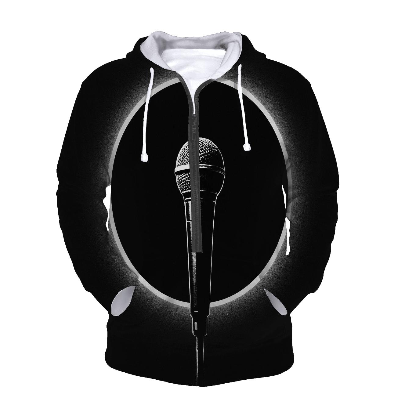Minimalist Microphone Eclipse custom hoodies