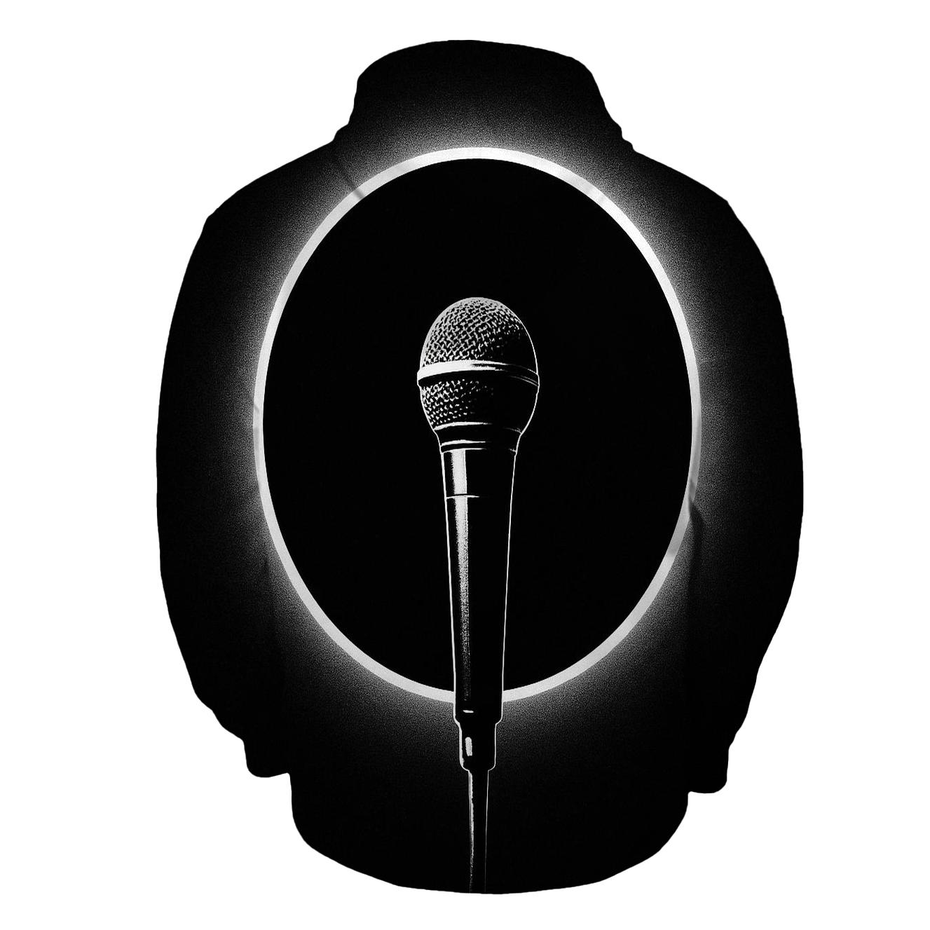 Minimalist Microphone Eclipse custom hoodies