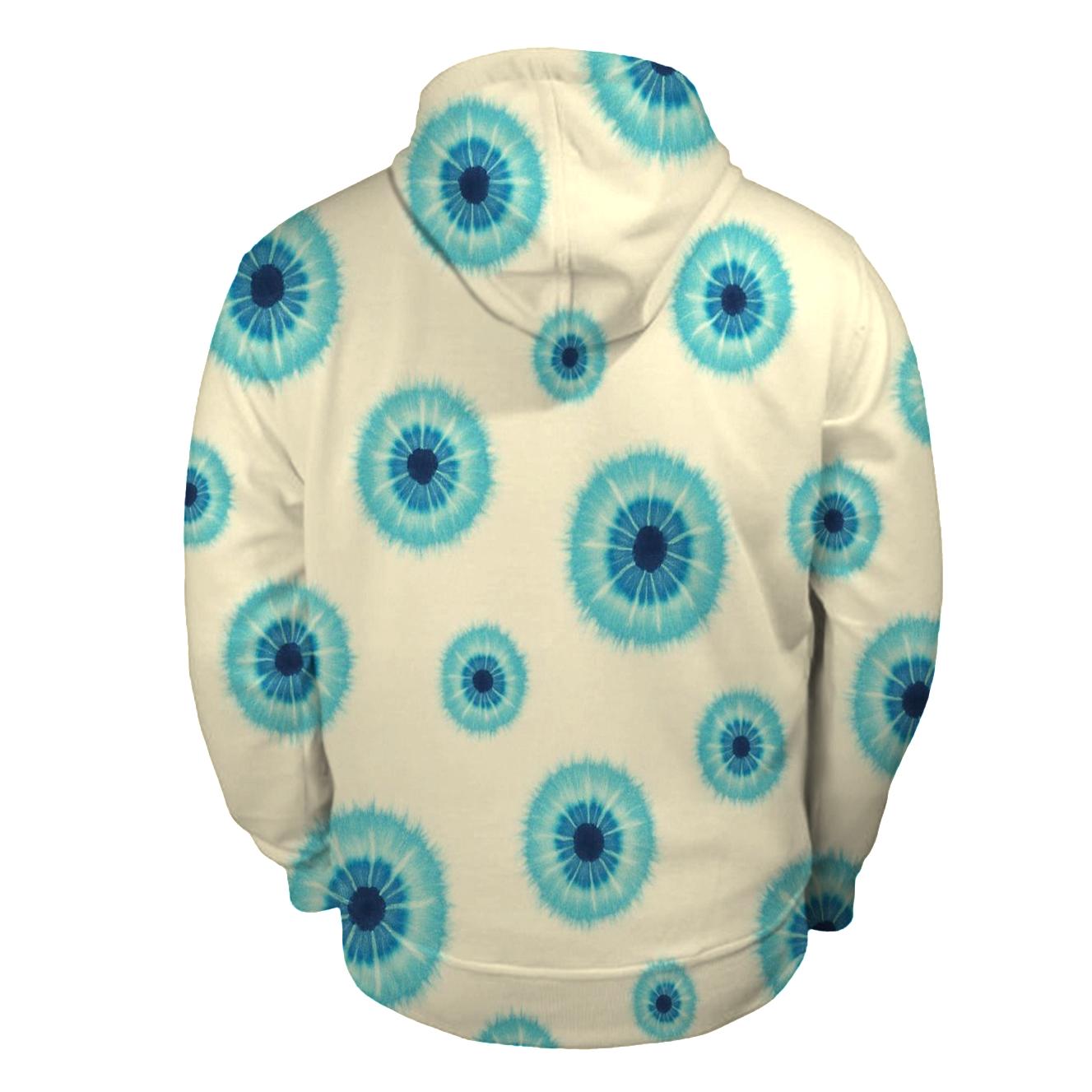 Aqua Kumo Spider Cluster printed hoodies