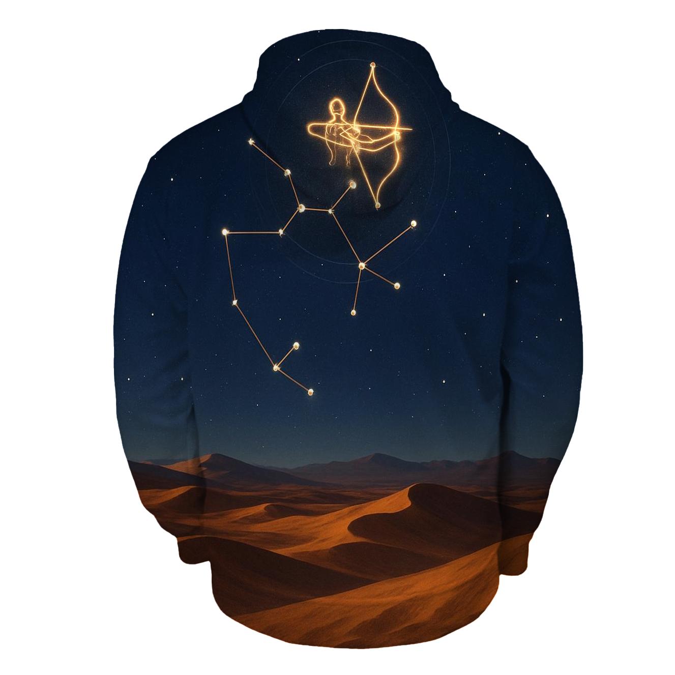 Sagittarius Archer Horizon Map designer hoodies