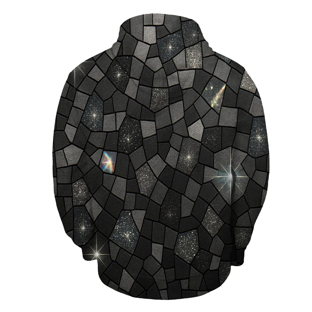 Silver Hologlow Mosaic pullover hoodies