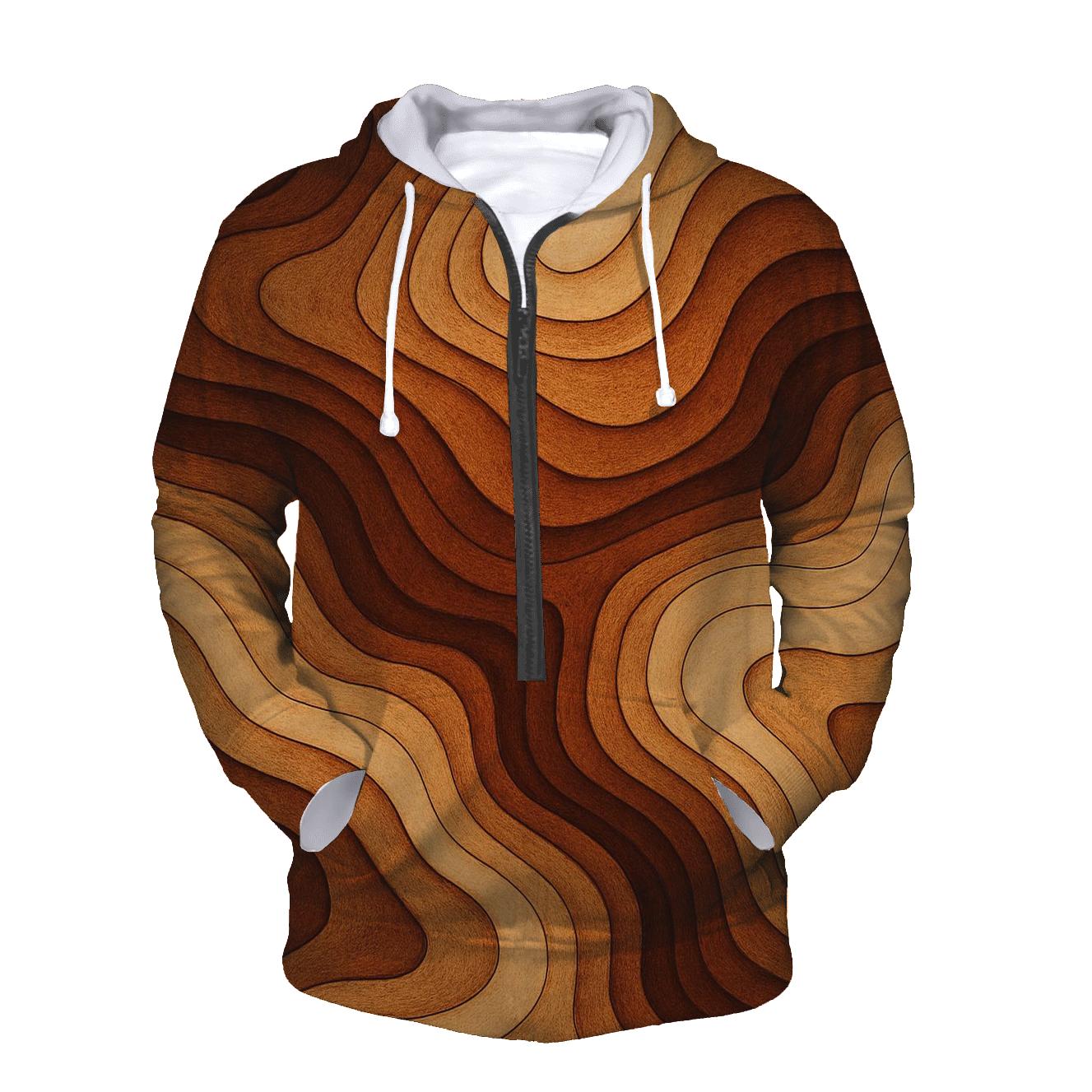 Crema Topographic Lines premium hoodies