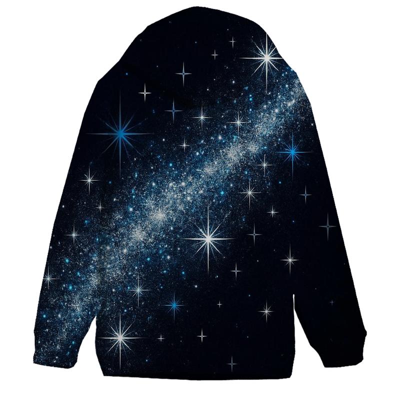 Celestial Glitter Cascade graphic hoodies