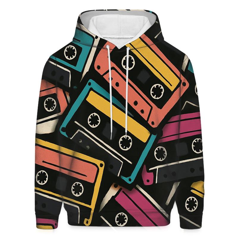 Analog Cassette Mosaic graphic hoodies