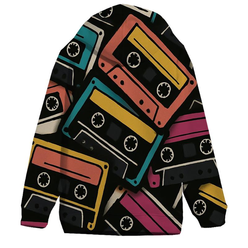Analog Cassette Mosaic graphic hoodies