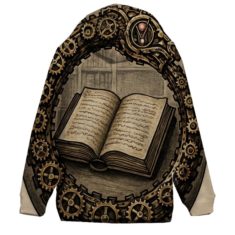 Clockwork Library Ouroboros printed hoodies