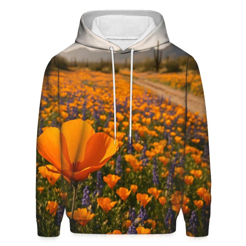 Desert Bloom After Rare Rain designer hoodies