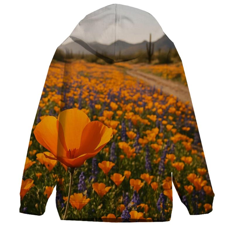 Desert Bloom After Rare Rain designer hoodies