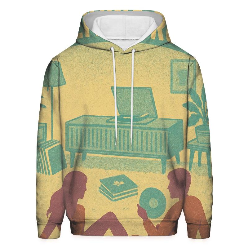Retro Vinyl Listening Party Cover designer hoodies