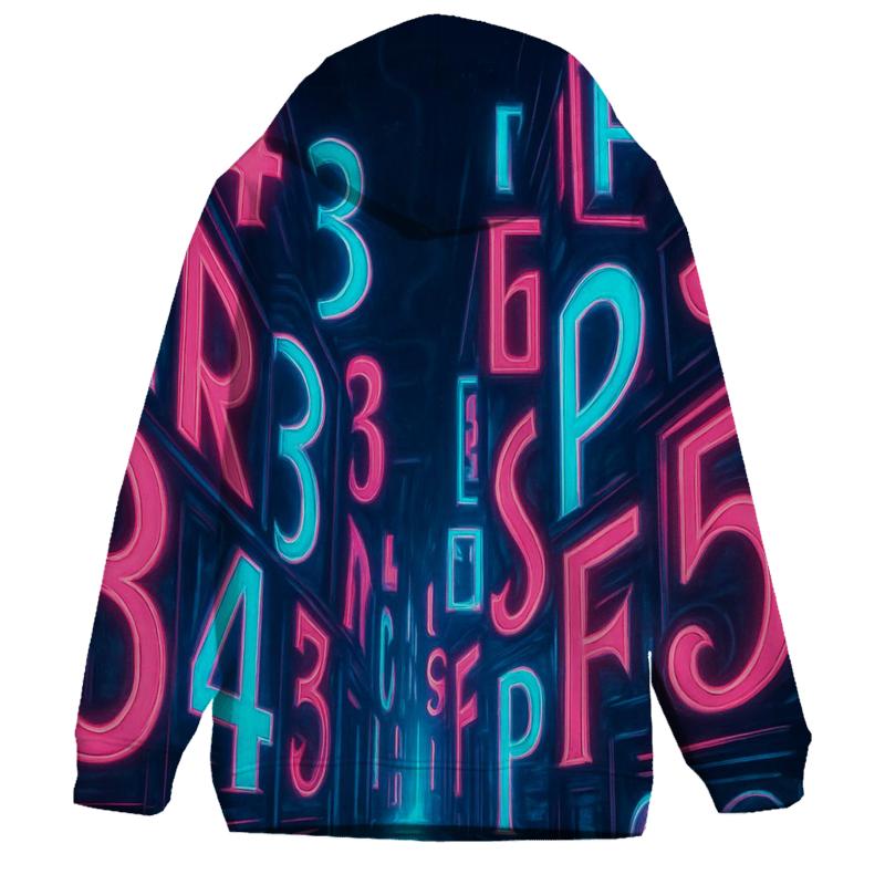 Neon Alley Typography Flow hoodie designs