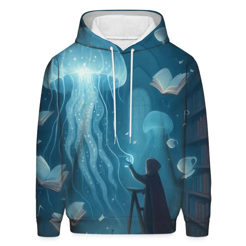 Jellyfish Parade In The Library lightweight hoodies