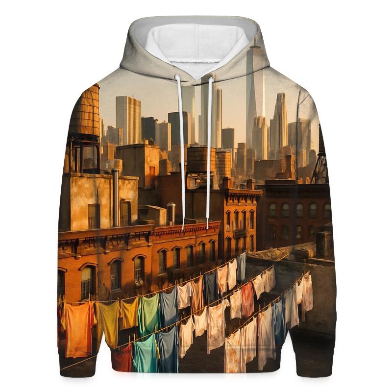 Chinatown Rooftop Laundry And Towers zip-up hoodies