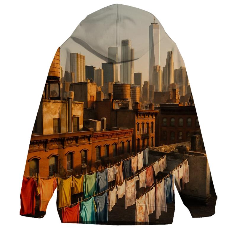 Chinatown Rooftop Laundry And Towers zip-up hoodies