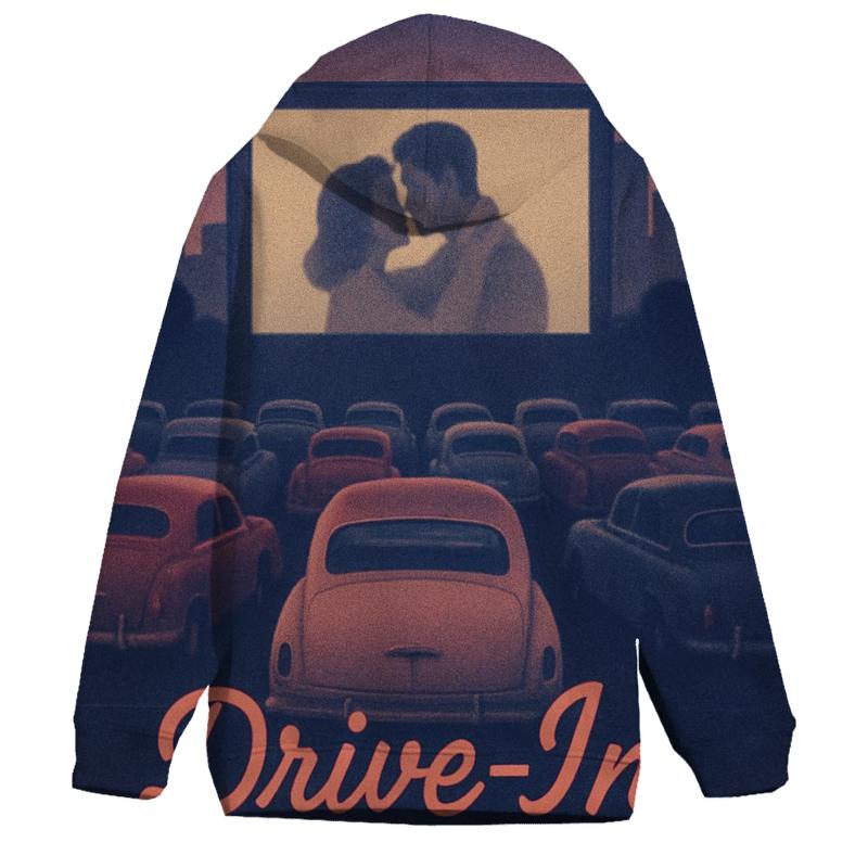Retro City Drive In Cinema Scene designer hoodies