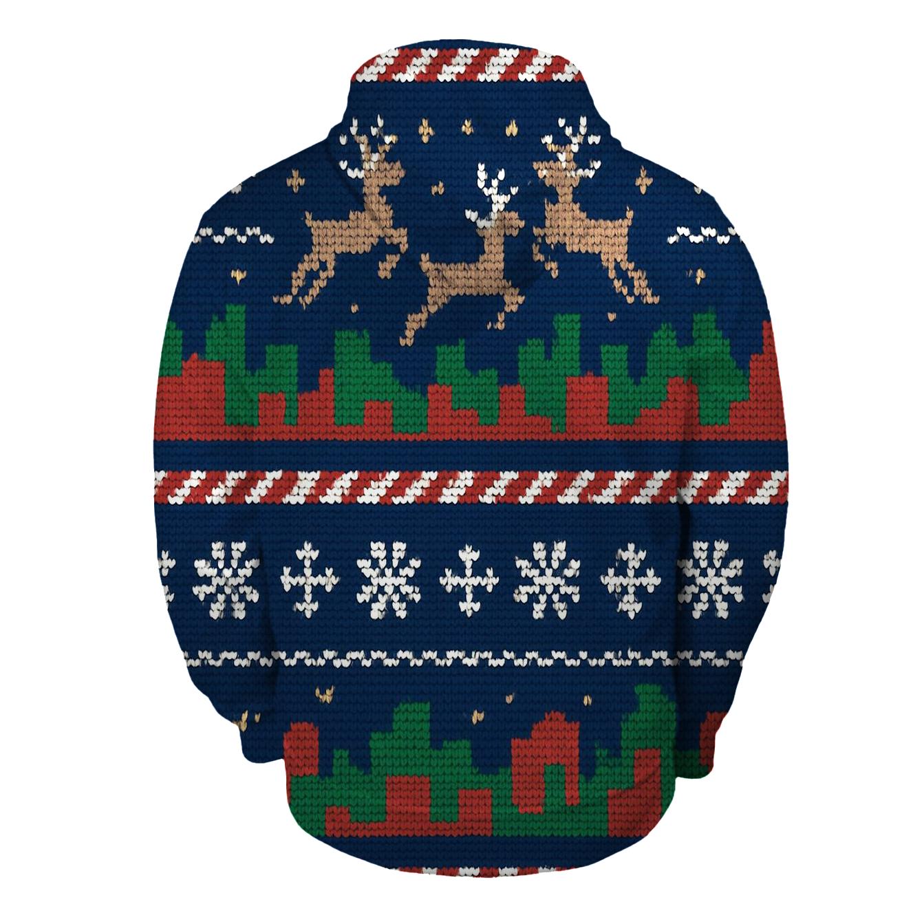 Tinsel Reindeer Skyline Design hoodies fashion