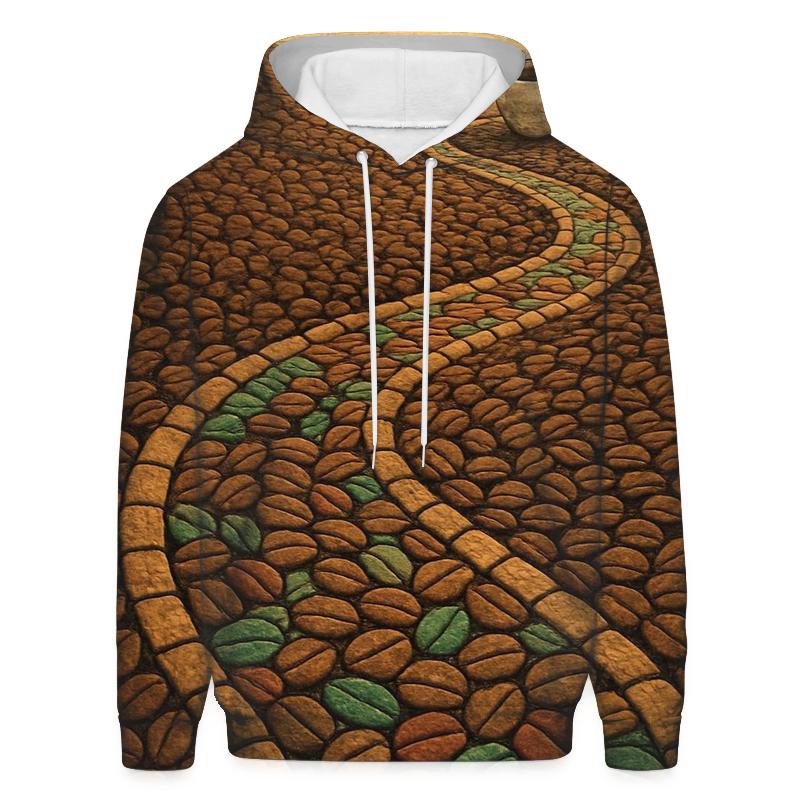 Bean Mosaic Pathway printed hoodies