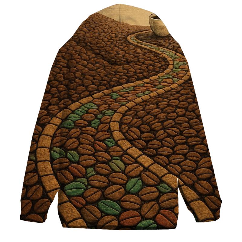 Bean Mosaic Pathway printed hoodies