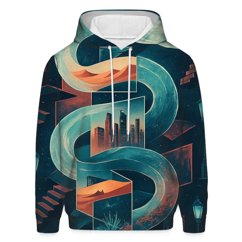 Serpent Of Shuffled Realities printed hoodies
