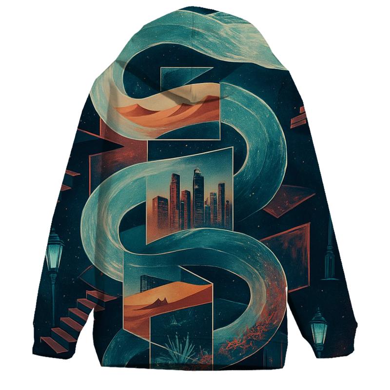Serpent Of Shuffled Realities printed hoodies