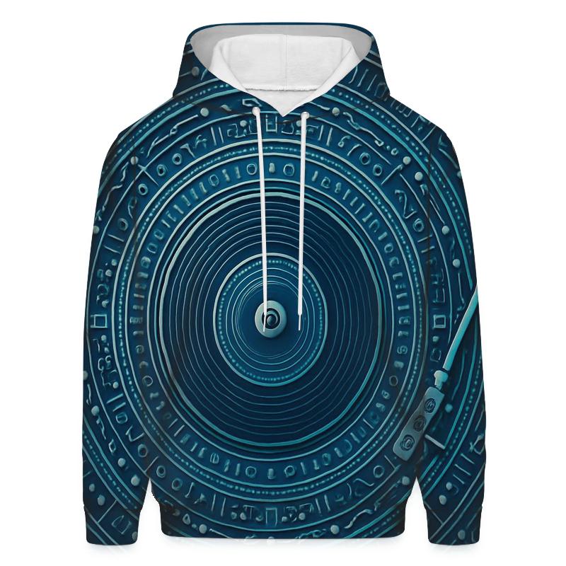 Turntable Circuit Mandala pullover hoodies