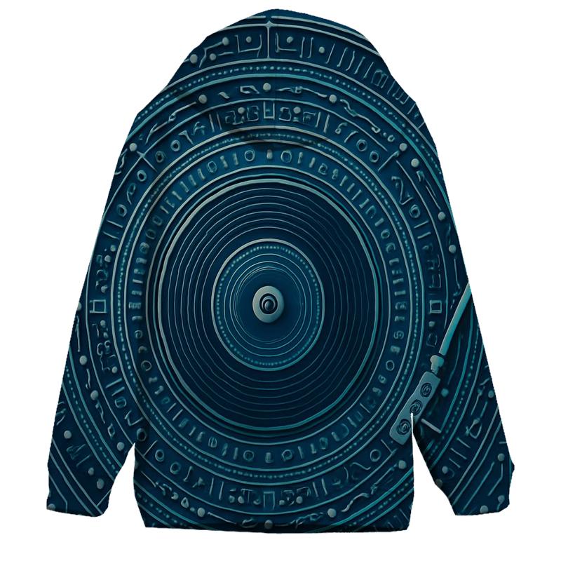 Turntable Circuit Mandala pullover hoodies