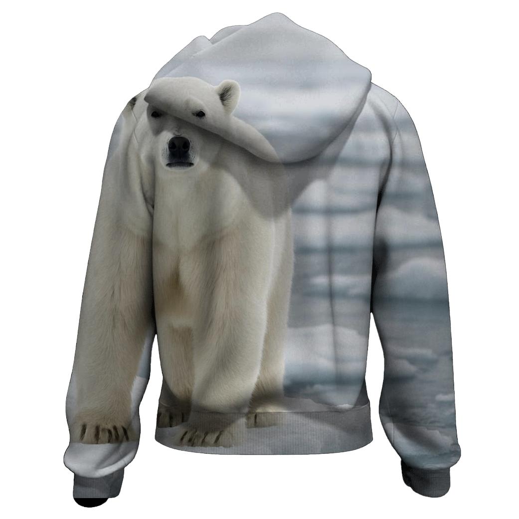 Ice Floe Sentinel Polar Bear premium hoodies