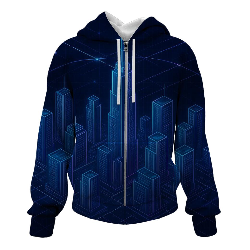 Astral Blueprint City graphic hoodies
