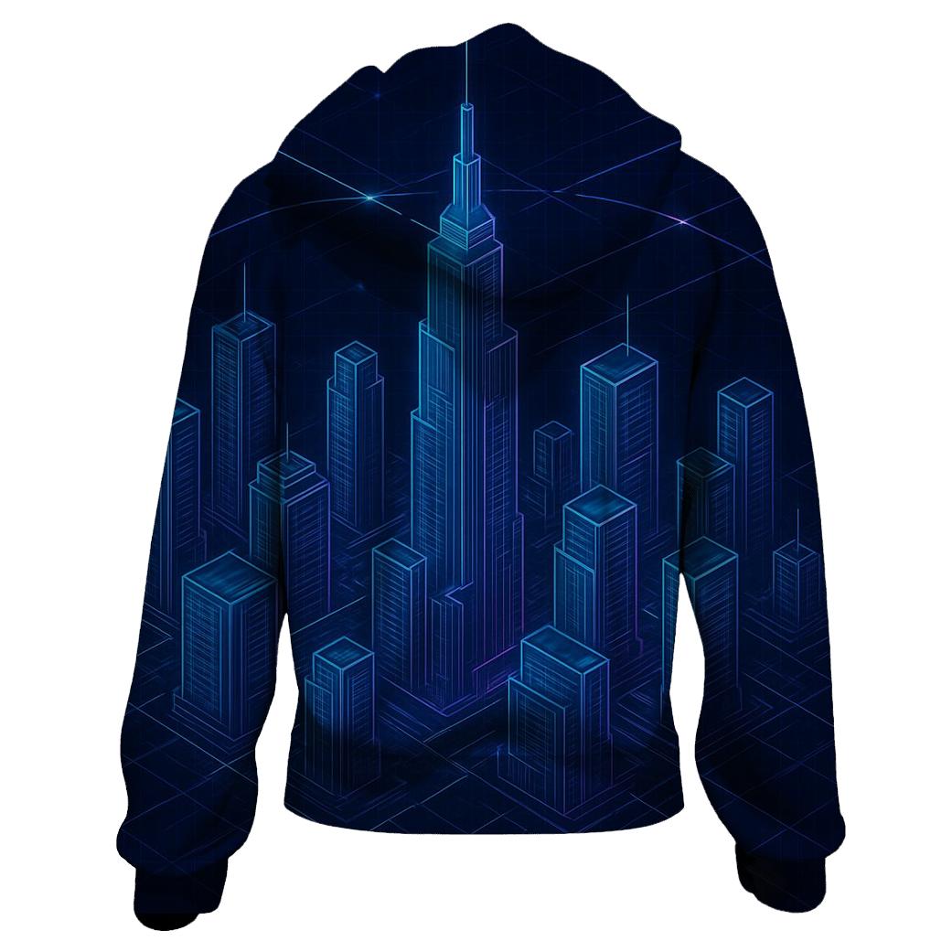 Astral Blueprint City graphic hoodies