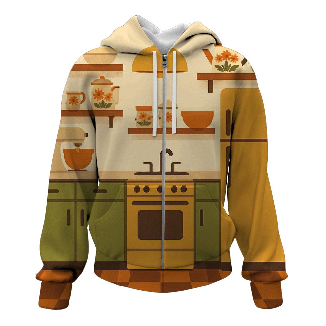 Groovy Kitchen Checkerboard premium hoodies