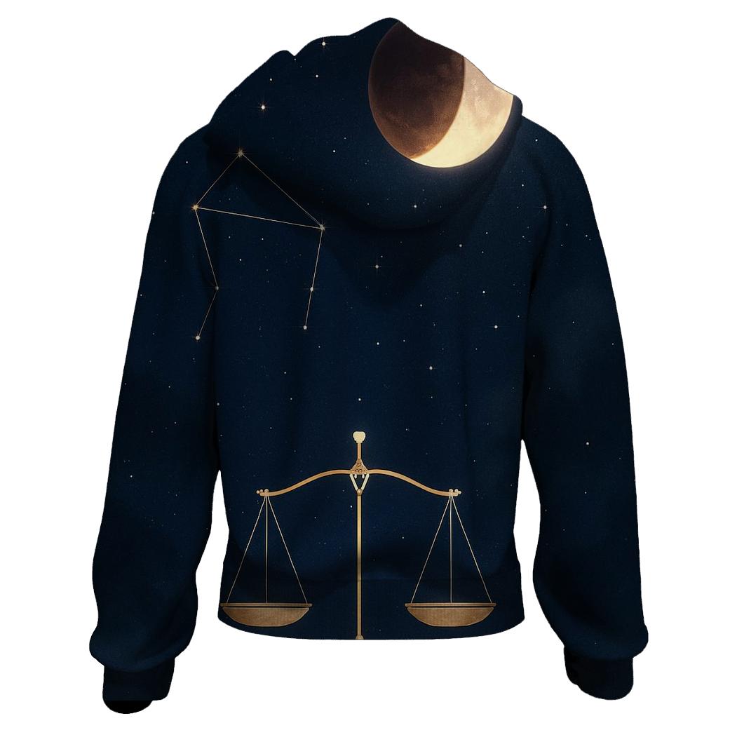 Luminous Libra Eclipse Scales graphic hoodies