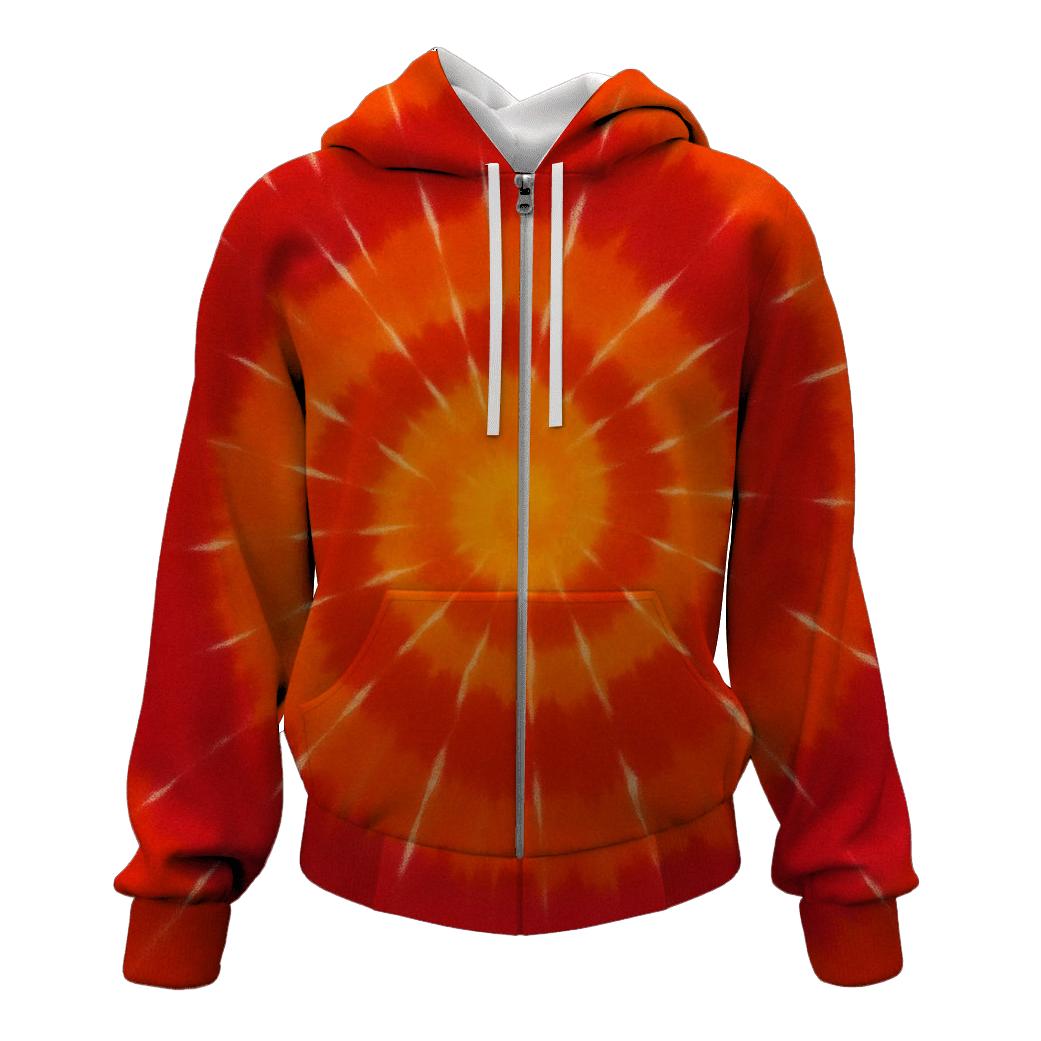 Solar Flare Spiral Burst premium hoodies
