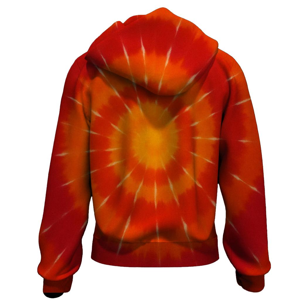 Solar Flare Spiral Burst premium hoodies
