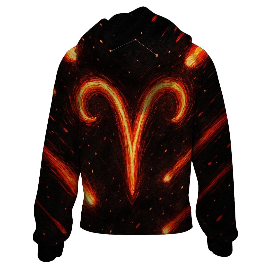 Aries Meteor Trail Sigil designer hoodies