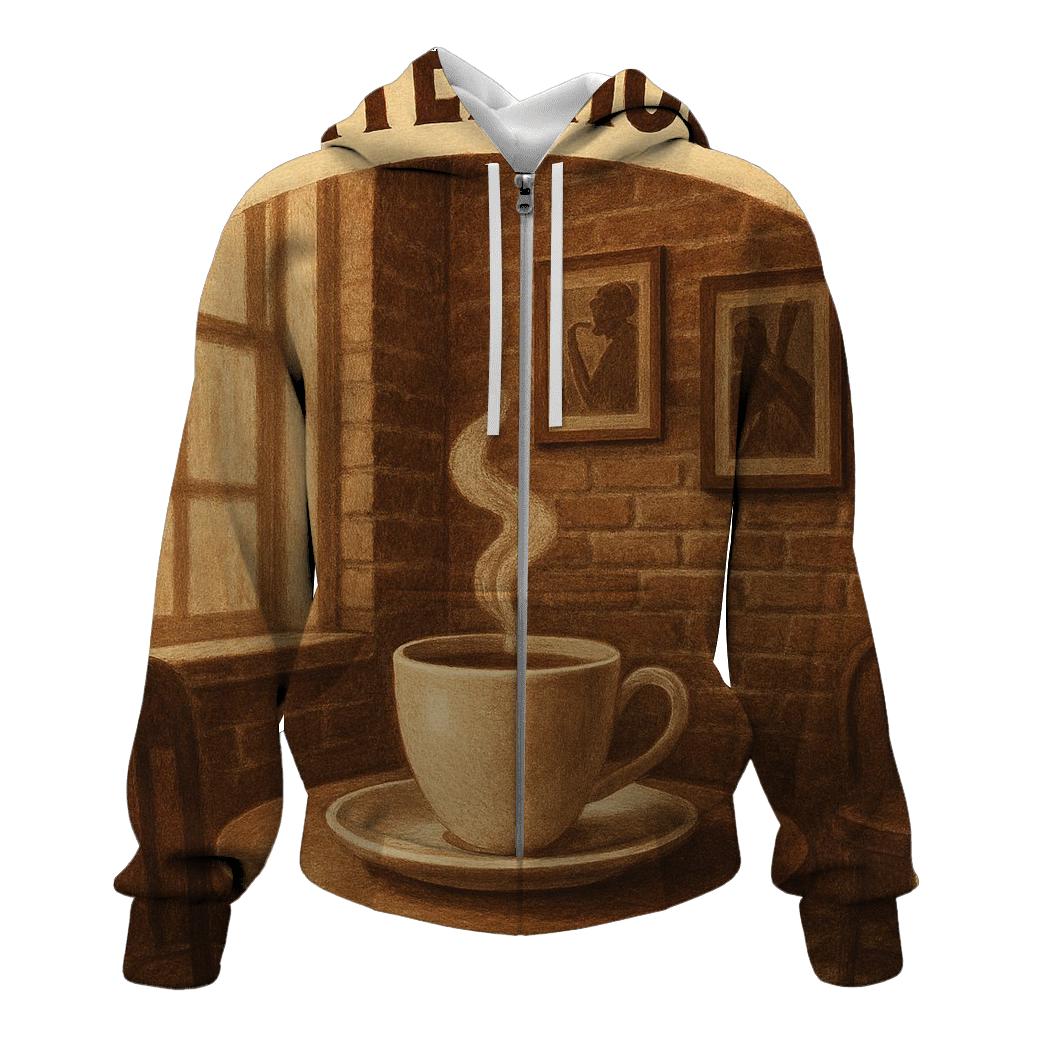 Rustic Vintage Coffee House Poster hoodie styles
