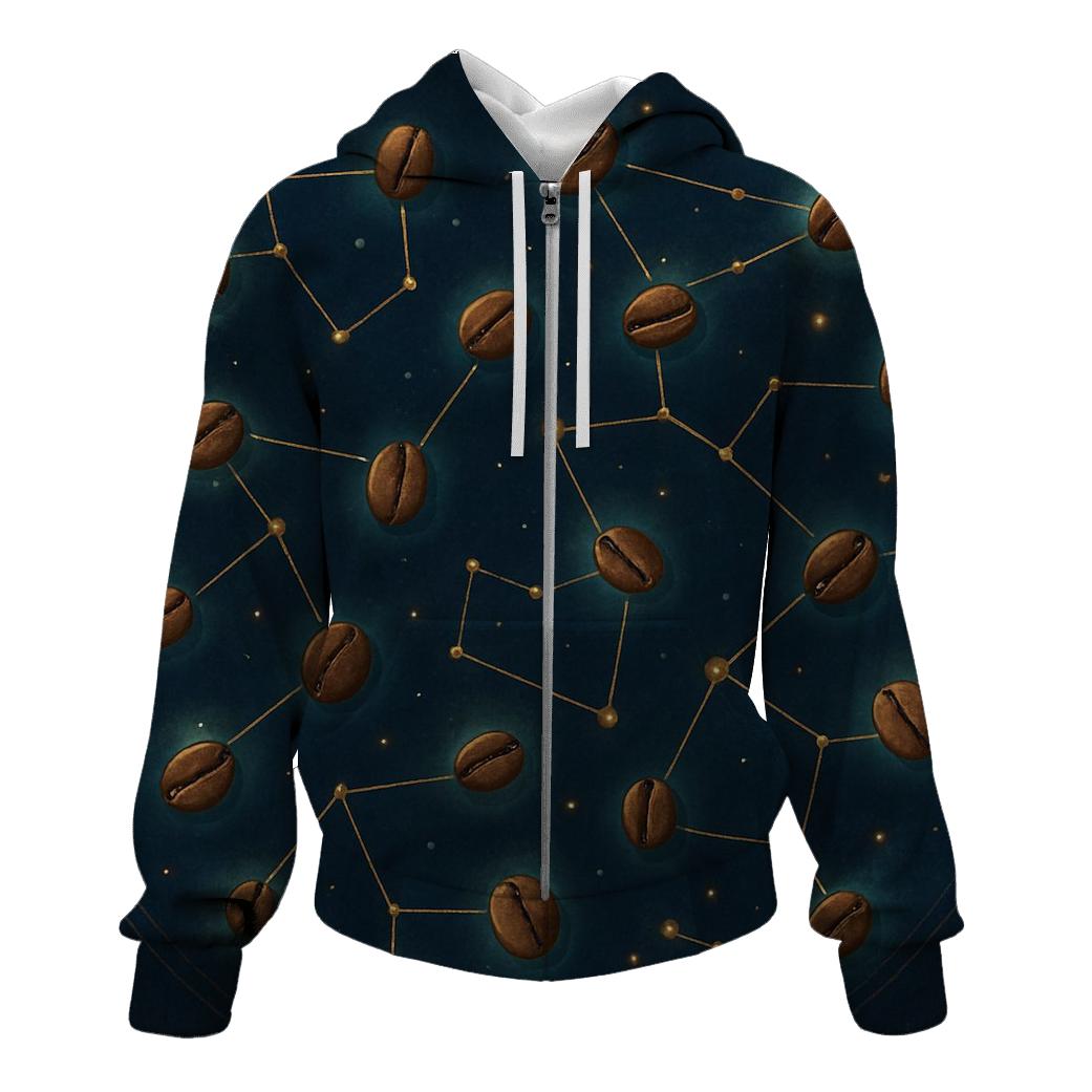 Bean Constellation Map embroidered hoodies