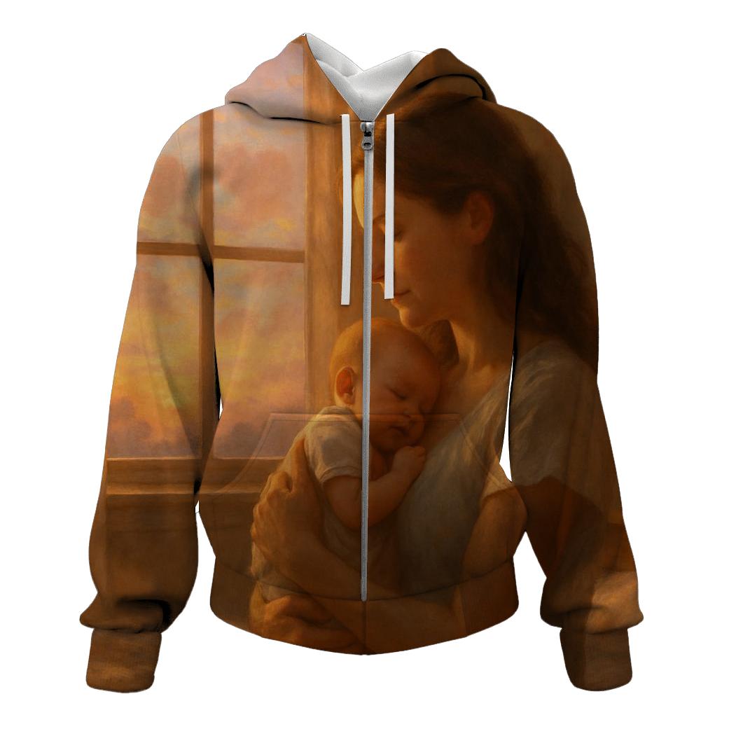 A Mothers Heart As The First Sunrise embroidered hoodies