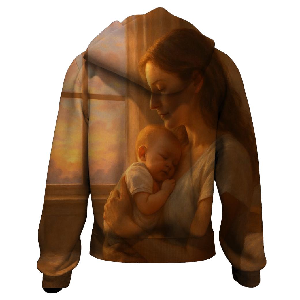 A Mothers Heart As The First Sunrise embroidered hoodies