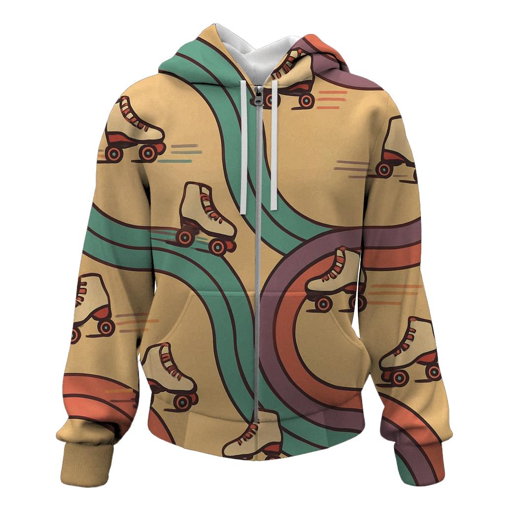 Funky Roller Rink Vibes premium hoodies