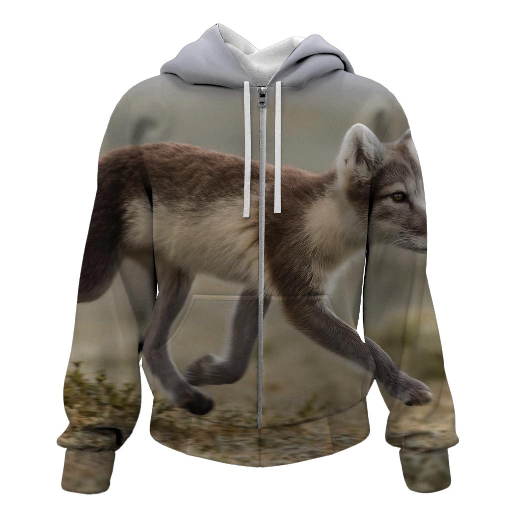Tundra Run Arctic Fox Molt hoodie styles