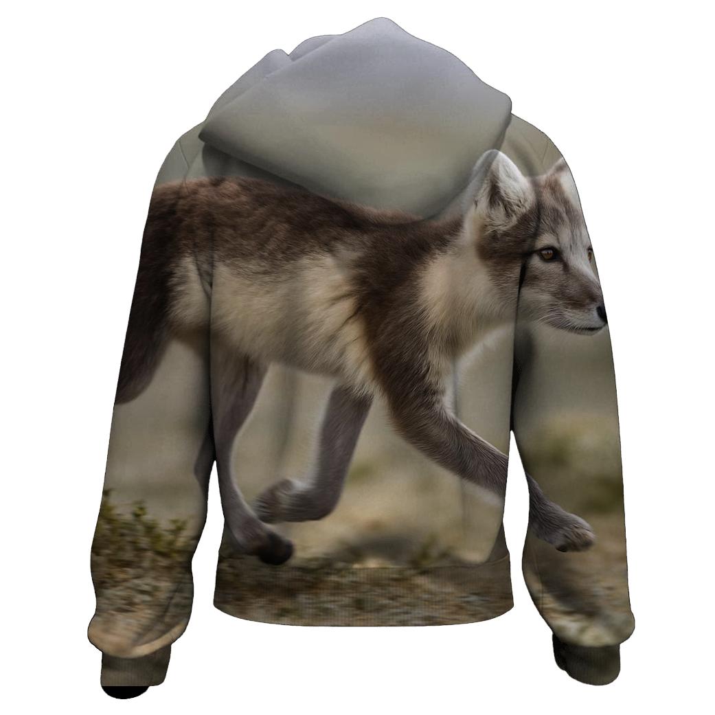 Tundra Run Arctic Fox Molt hoodie styles
